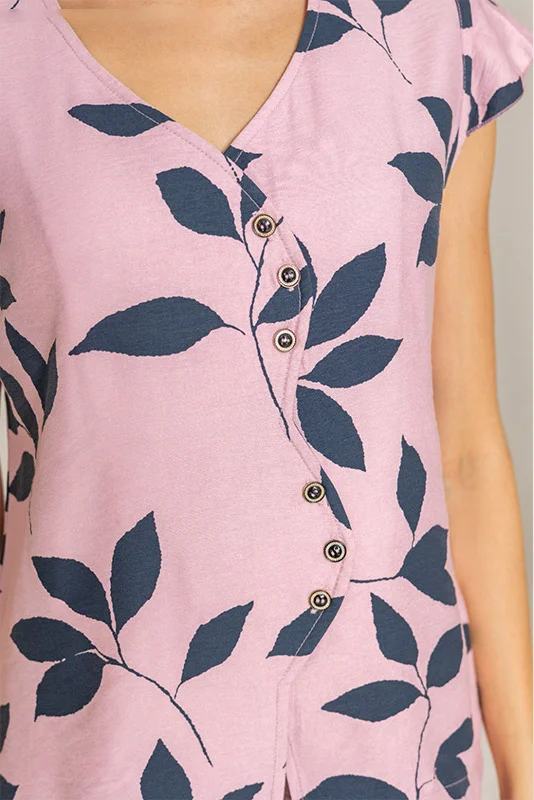 Botanical Print Button-Down Co-ord Set