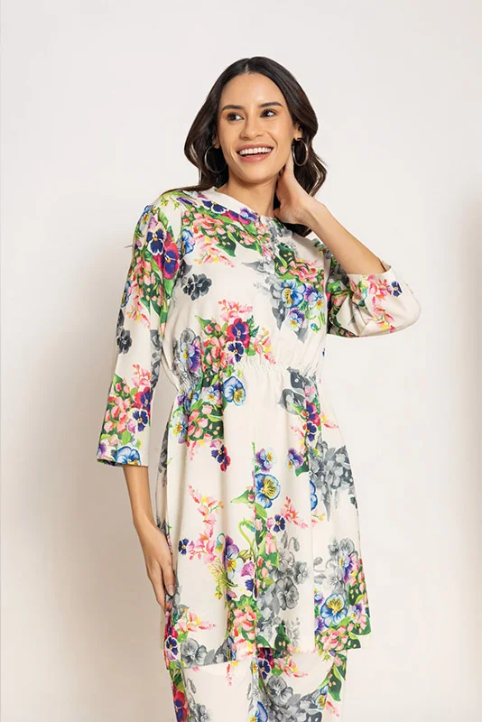 Vibrant Floral Cinched Co-ord Set