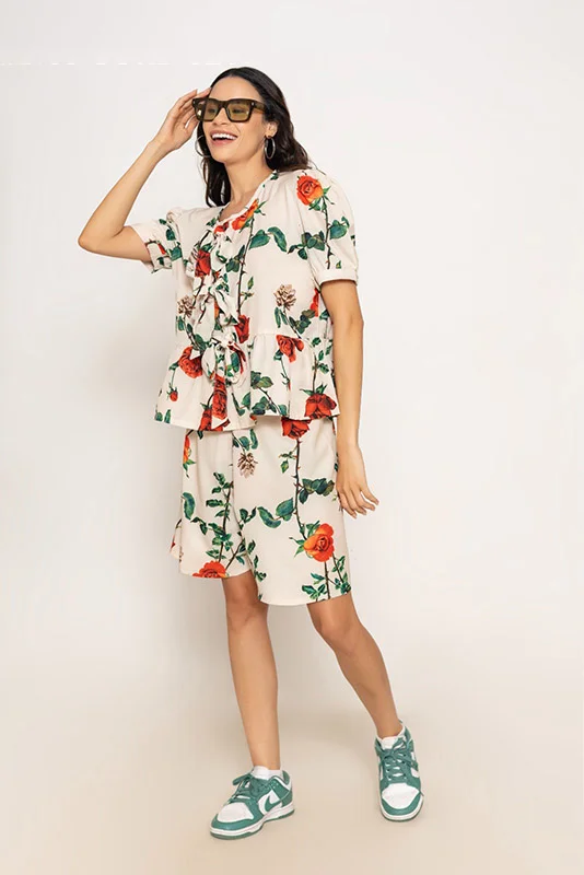 Vintage Rose Co-ord Short Set