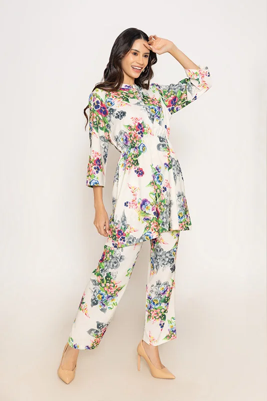 Vibrant Floral Cinched Co-ord Set