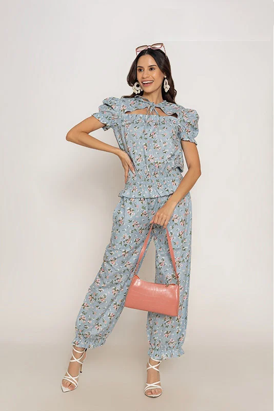 DITSY FLORAL SMOCKED CO~ ORD SET