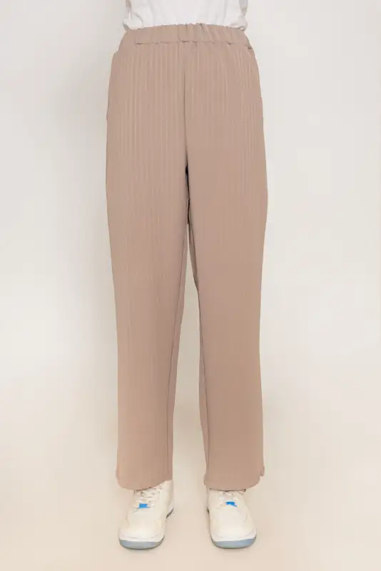 Textured Straight-Leg Essential Trousers - Image 4