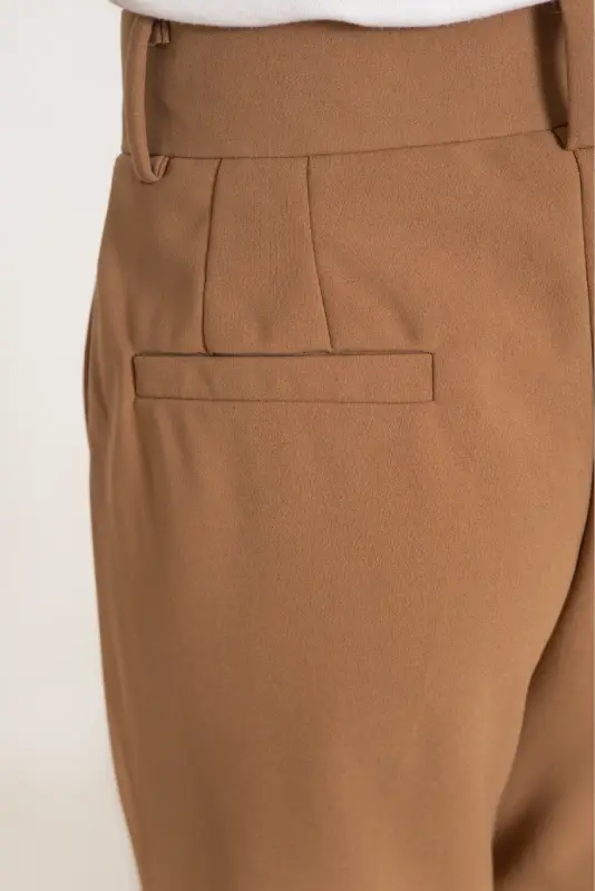 Pleated High-Waisted Tailored Trousers