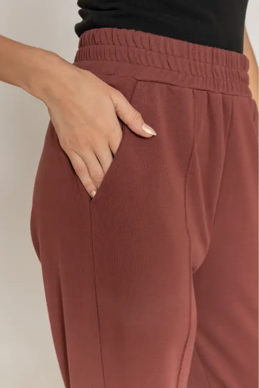 High-Rise Pintuck Wide-Leg Trousers - Image 2