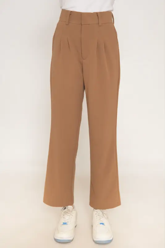 Pleated High-Waisted Tailored Trousers - Image 5